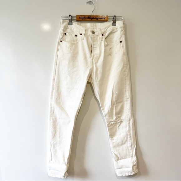LEVI'S 501 skinny jeans in white - Picture 2 of 13